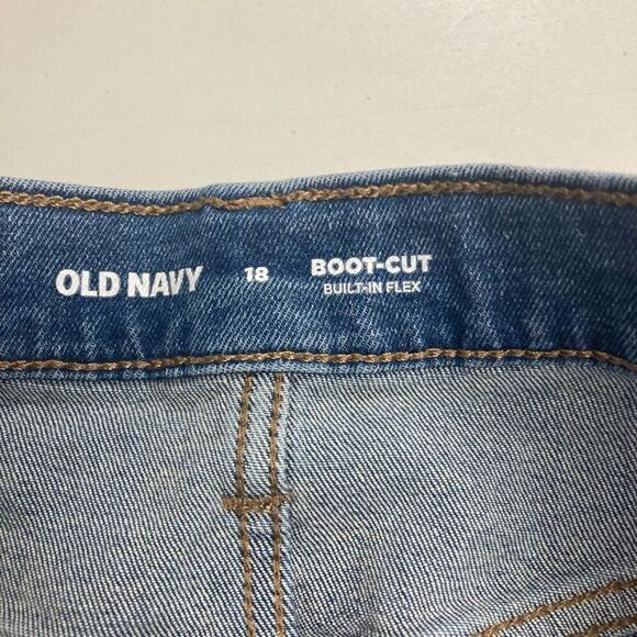 OLD NAVY GIRLS Boot Cut Jeans Size 18 Blue Built-In Flex Inseam 30” - Picture 5 of 8
